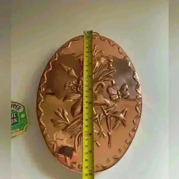 New Smythe & Cook Solid Copper Flowers Cookware Original Tags 10" - Picture 7 of 8